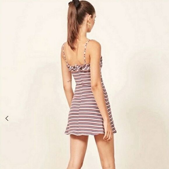 Reformation Bri Striped Spaghetti Strap Dress - Picture 5 of 15